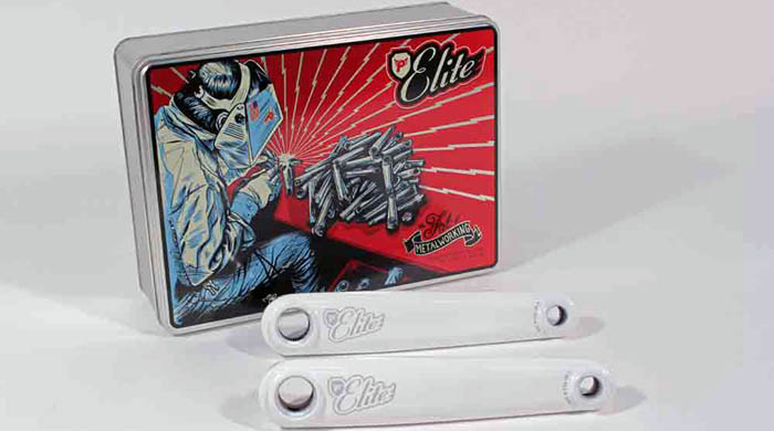 White Elite Cranks