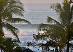 The view of a perfect wave I captured from the balcony of our house in Costa. 